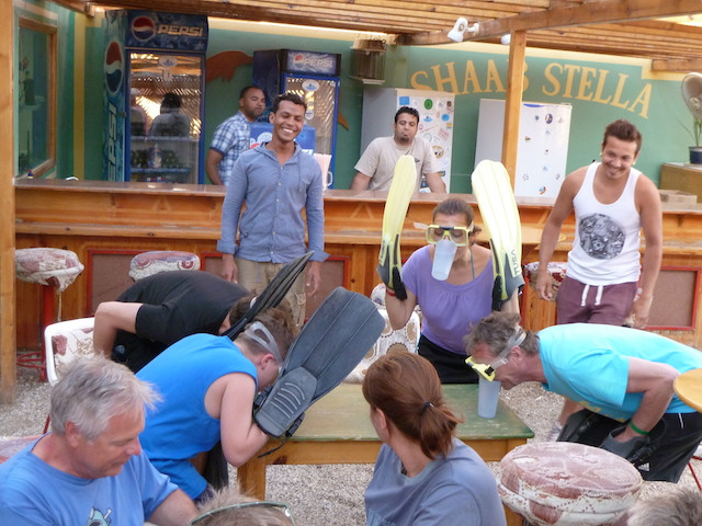 Spass mit Tauchschülern