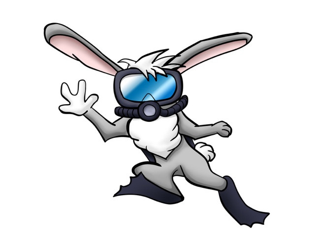 Osterhase mit Flossen