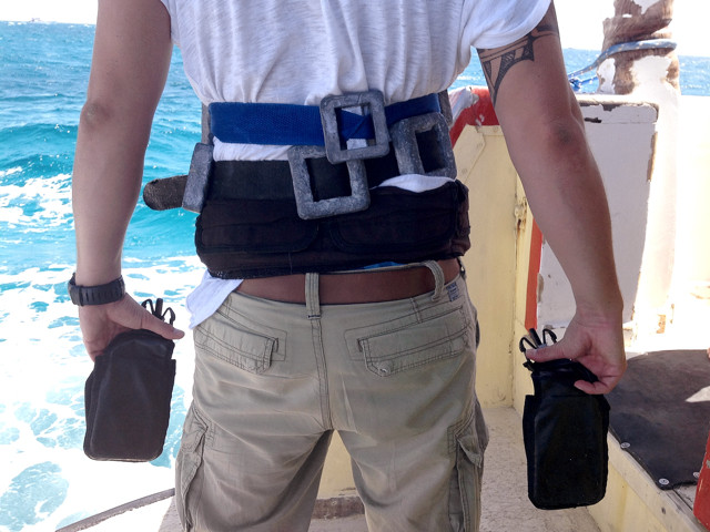 Verschiedene Bleigürtel