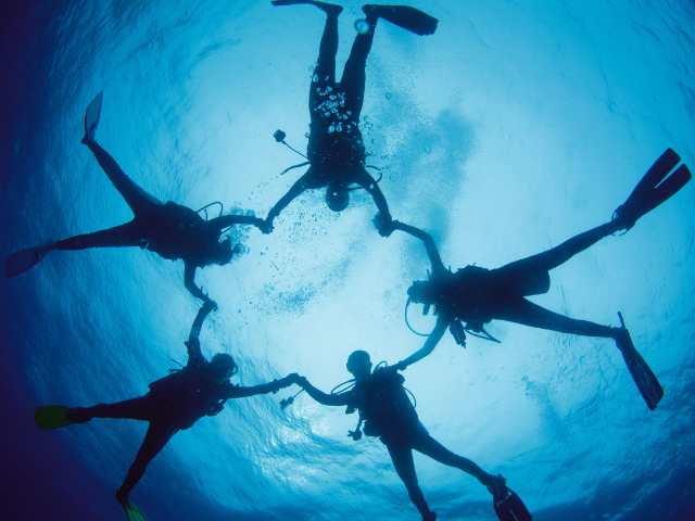 Unterwasser-Gegenlicht